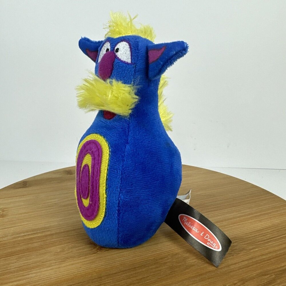Melissa & Doug Mohawk Monster Bowling Pin 7" Toddler Plush Blue‎ Plush Stuffed - Picture 2 of 7